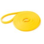 Fitnesa pretestības gumija, dzeltena, 2080x4.5x6.4, 2.5-6.8 kg pretestība