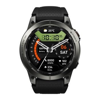 Stratos 3 PRO sporta GPS viedpulkstenis, melna siksniņa