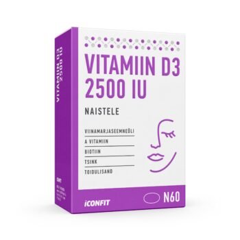ICONFIT D3 vitamīns sievietēm 2500 SV (60 kapsulas)