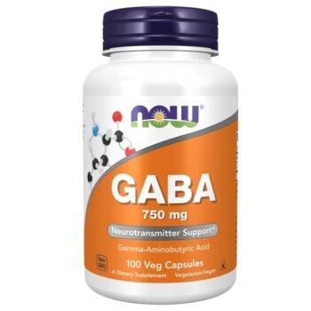 GABA, 750mg - 100 vcaps, NOW FOODS