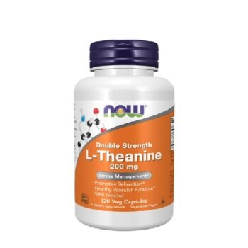 Divkārša stipruma L-teanīns (L-Theanine), 200 mg - 120 v-kapsulas  , NOW FOODS