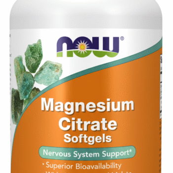 Magnija citrāts (Magnesium Citrate) - 90 mīkstās kapsulas, NOW FOODS