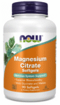Magnija citrāts (Magnesium Citrate) - 90 mīkstās kapsulas, NOW FOODS
