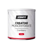 ICONFIT Mikronizēts Kreatīna Monohidrāts (Creatine MONOHYDRATE), 300 g ar dzērveņu garšu
