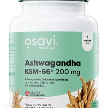 Osavi Ašvaganda KSM-66 (Ashwagandha KSM-66), 200mg - 60 kapsulas